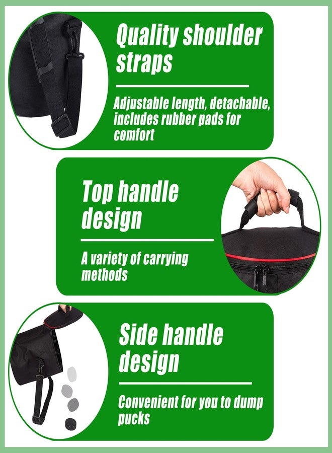 Dunzy Waterproof Hockey Puck Bag Equipment Carrying Bag for Hockey Pucks and Balls Large Capacity bag Carrier for Holding up to 50, Black(1 Pcs) - Image 4
