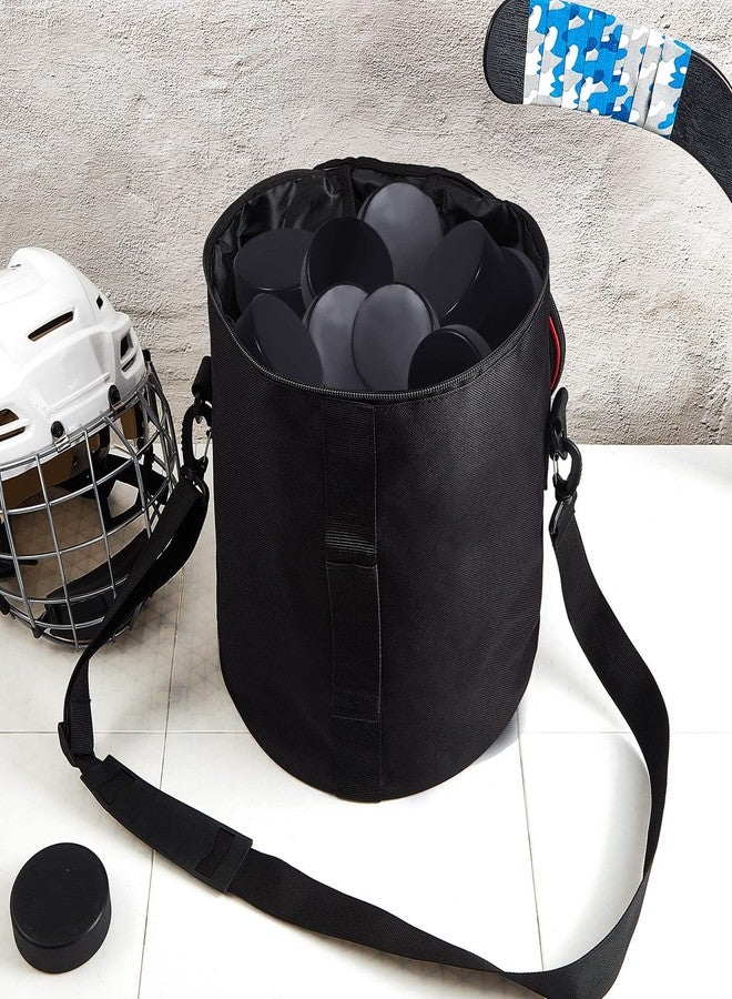 Dunzy Waterproof Hockey Puck Bag Equipment Carrying Bag for Hockey Pucks and Balls Large Capacity bag Carrier for Holding up to 50, Black(1 Pcs) - Image 5
