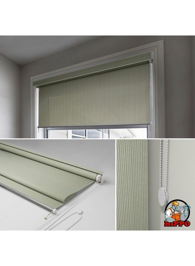HIPPO Roller Blind Curtain for Outdoor Shade HDPE Corded 95% Sun & UV Protection, Air Flow Design, Light Filtering Balcony Roll-up Blinds (Moon-Stone, 4FTX5FT) - Image 4