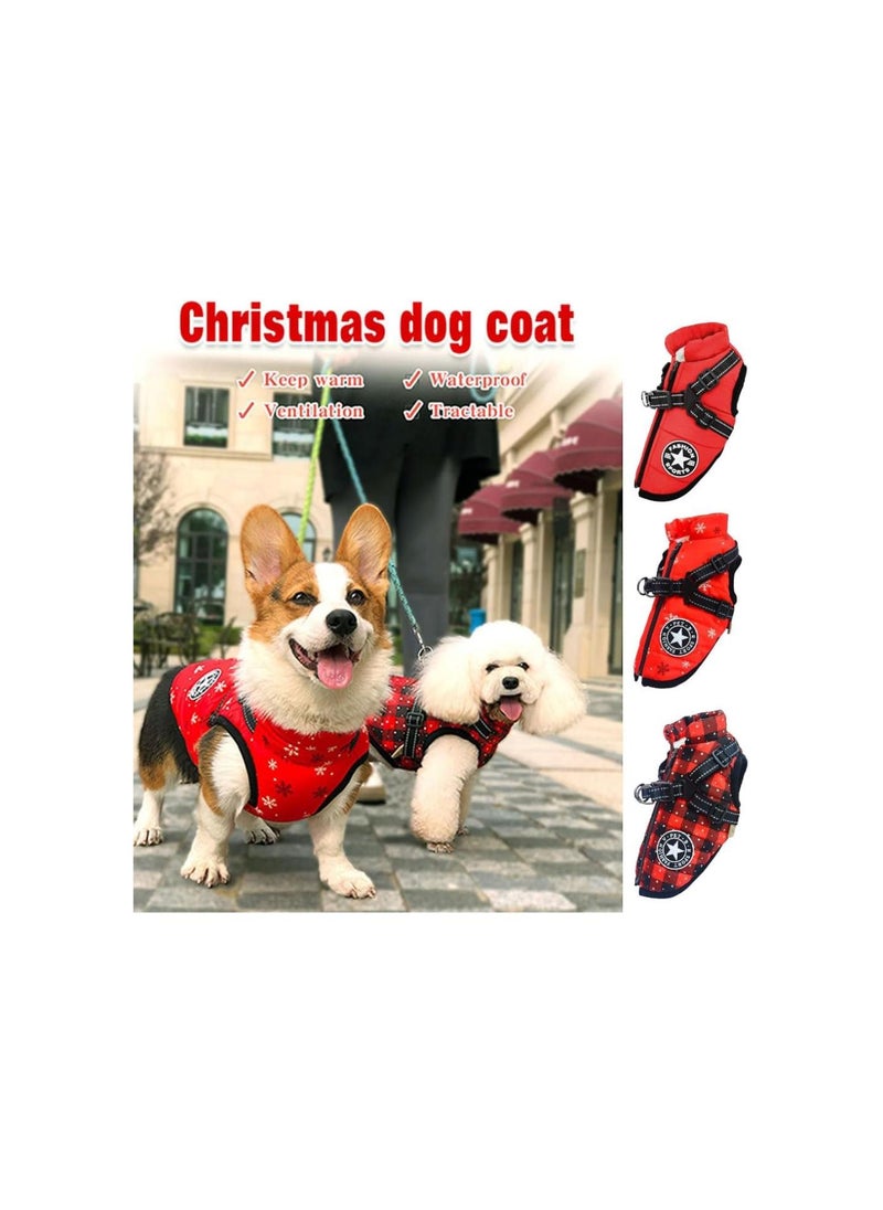 Generic - Pawbibi Sport - Waterproof Winter with Built-in Harness, Pawbibi Dog Jacket with Harness, Dog Coat with Harness Built in, Dog Coats for Large Dogs Winter Waterproof (Dark Red, Large) - Image 1