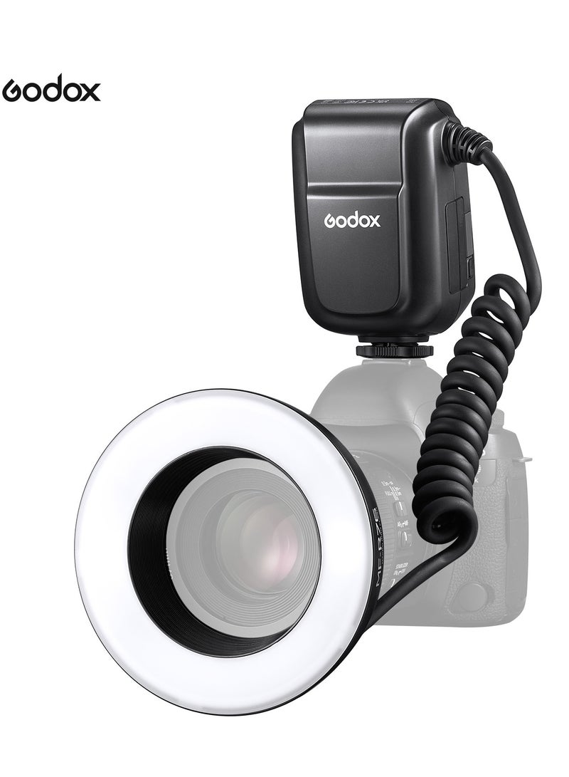 Godox MF-R76 Universal Macro Ring Flash Light GN14 10 Levels Adjustable Brightness with 8pcs Adapter Ring Large Capacity Battery Replacement for Canon Nikon Sony Fuji Olympus Panasonic Pentax DSLR Camera - Image 1