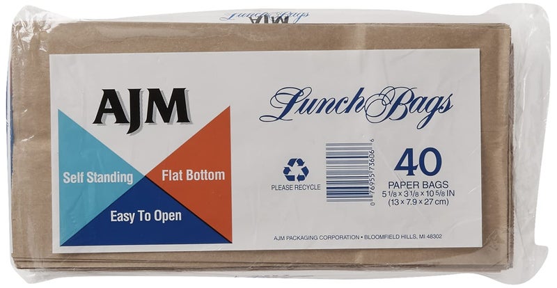 AJM Brown Paper Lunch Bags 40 Count - Image 3