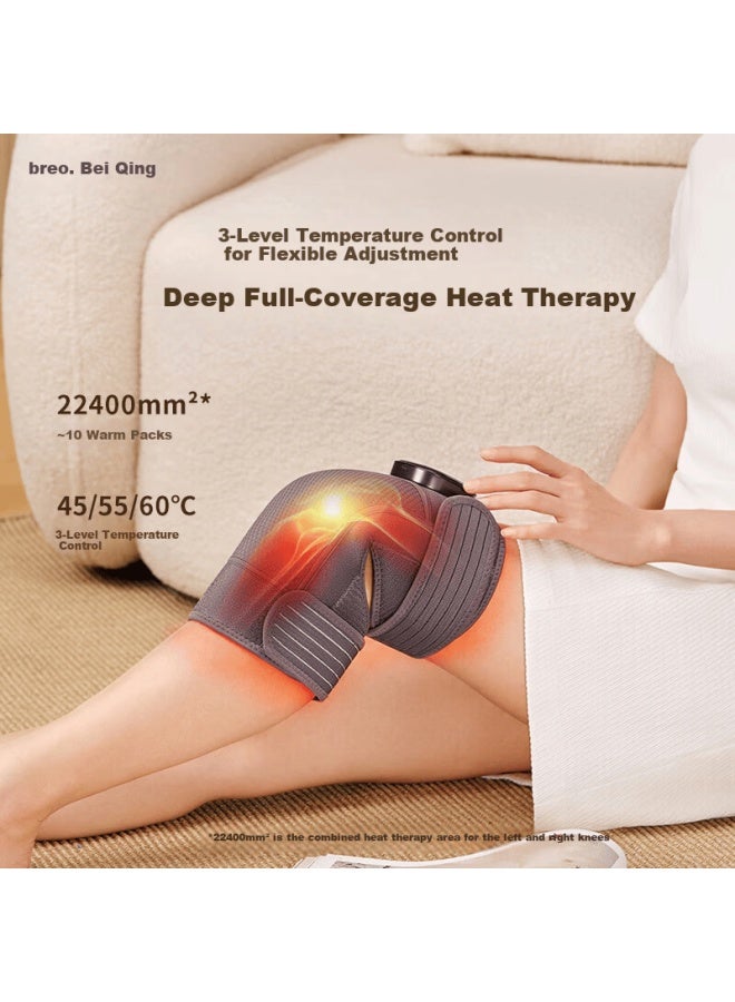 Breo X2 Heated Knee Massager Vibrating Knee Joint Massager Warm Knee Wrap For Cycling Elderly Cold Relief Windproof Gift For Parents And Seniors - Image 3