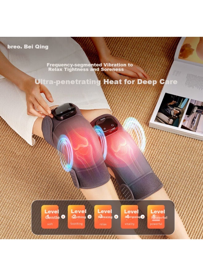 Breo X2 Heated Knee Massager Vibrating Knee Joint Massager Warm Knee Wrap For Cycling Elderly Cold Relief Windproof Gift For Parents And Seniors - Image 2