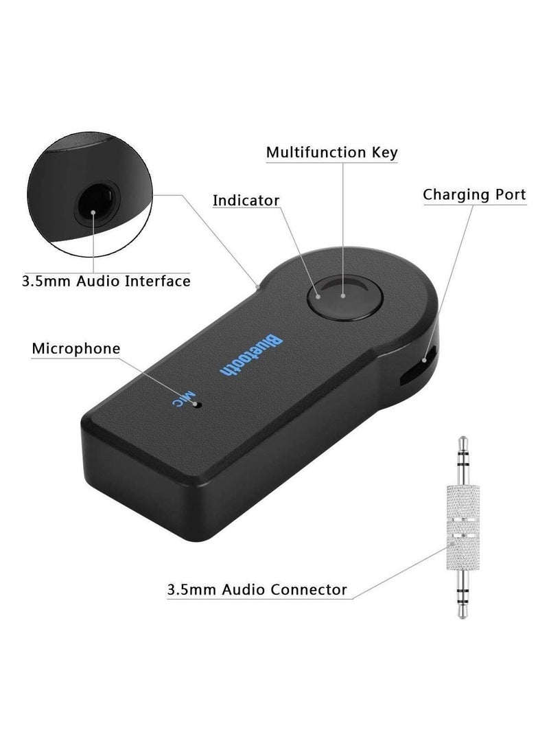 Bluetooth Music Audio Stereo Adapter Receiver for Car AUX IN Home Speaker MP3 - Image 2