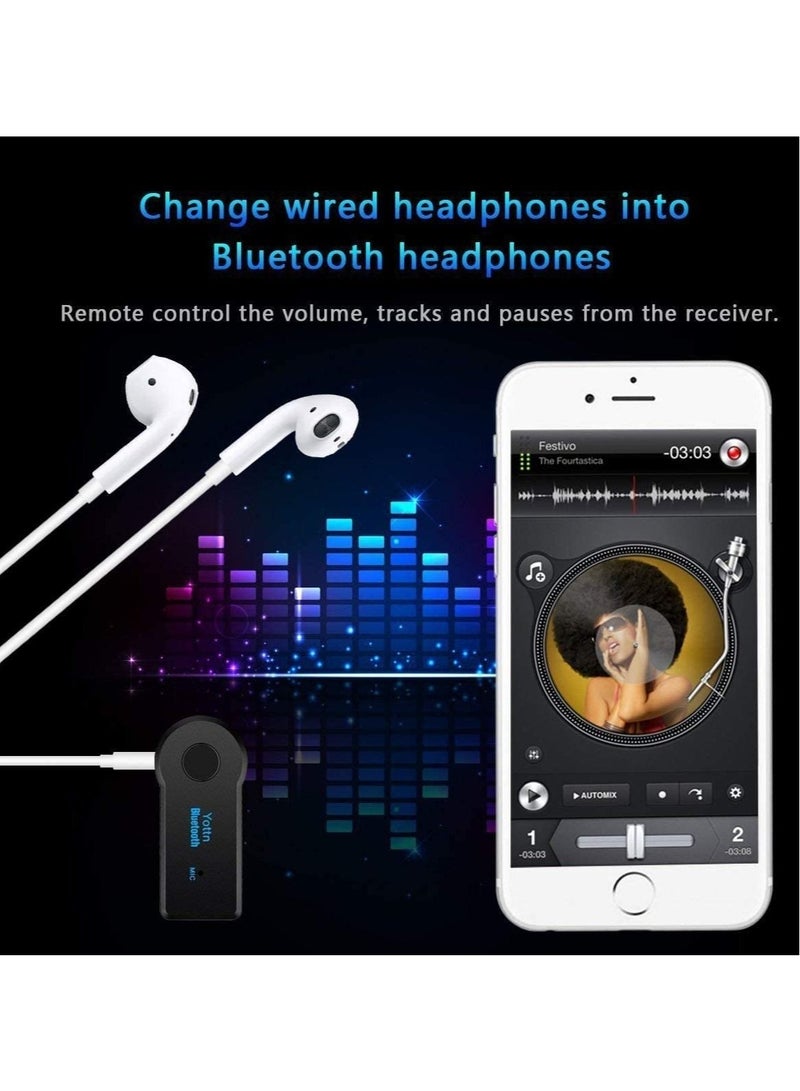 Bluetooth Music Audio Stereo Adapter Receiver for Car AUX IN Home Speaker MP3 - Image 4