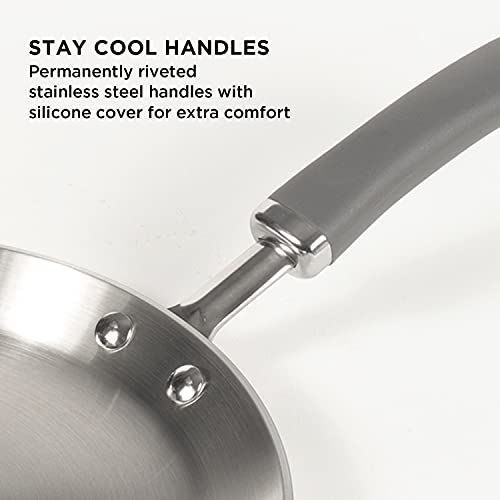 Meyer Trivantage Nickel Free Stainless Steel Triply Cookware Flat Tawa with Induction Base, 28cm - Image 4