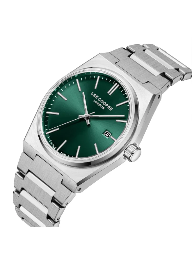 لي كوبر ساعة يد رجالية معدنية تناظرية ٤٠ مم
