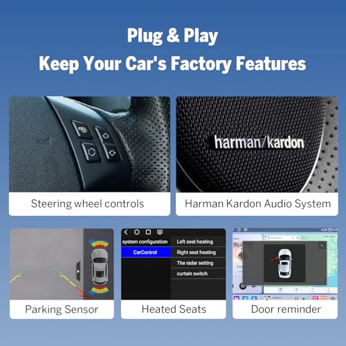 Eonon 6+64GB Car Stereo for BMW 3 Series 2005-2011(E90/E91/E92/E93), Android 13 Wireless CarPlay & Android Auto, 9 Inch Head Unit, HDMI/SWC/4G LTE/Bluetooth/WiFi - (E90X6S Upgrade) - Image 3