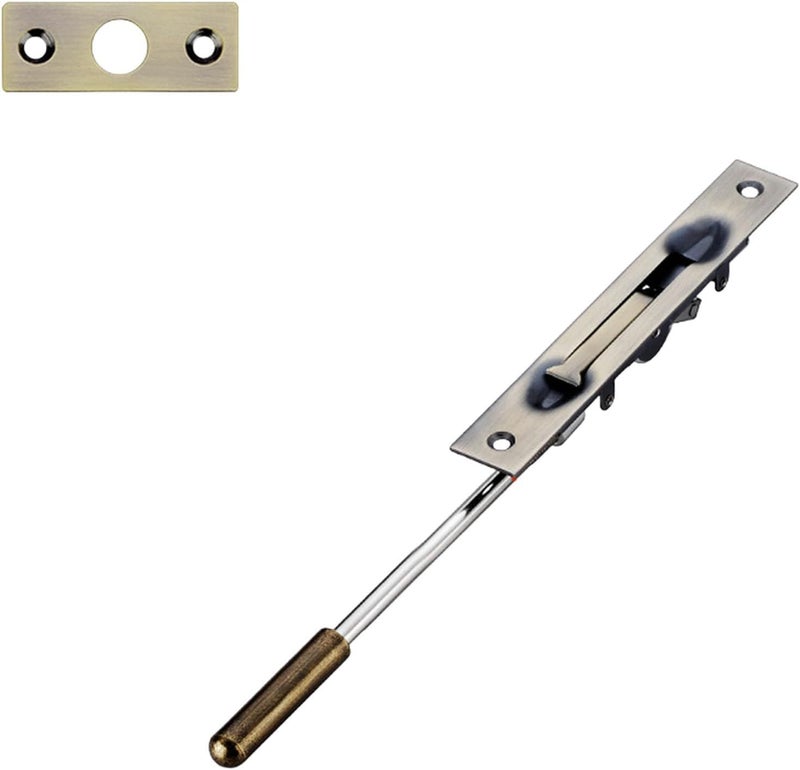 12 Inch Blue Bronze Heavy Duty Recessed Steel Security Latches Extended Rod for Doors - Image 1
