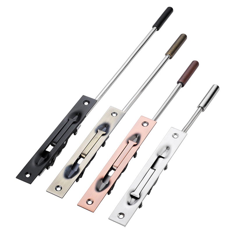 12 Inch Blue Bronze Heavy Duty Recessed Steel Security Latches Extended Rod for Doors - Image 4
