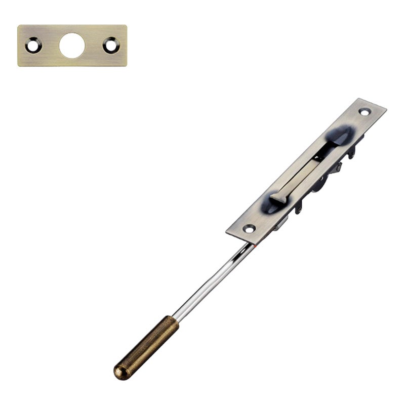 12 Inch Blue Bronze Heavy Duty Recessed Steel Security Latches Extended Rod for Doors - Image 2