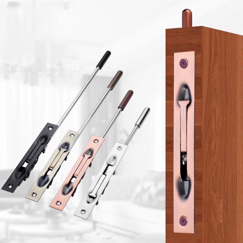 12 Inch Blue Bronze Heavy Duty Recessed Steel Security Latches Extended Rod for Doors - Image 3