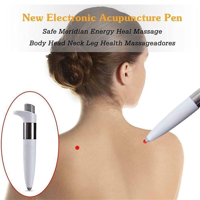 Muscle Massager: White ABS Compact Design - 5 Adjustable Intensity Levels, Needle-Free Electric Acupressure, Smart Acupoint Detection for Muscle Pain Relief, Physical Therapy, Home Office Travel Use - Image 2