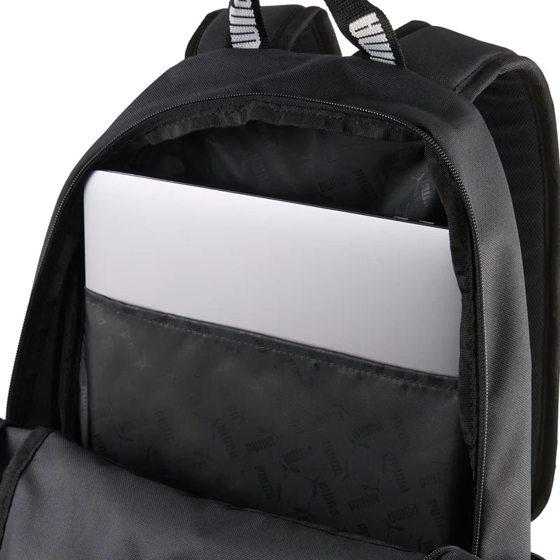 Puma black Phase Tape Zip Backpack  | Best Price UAE