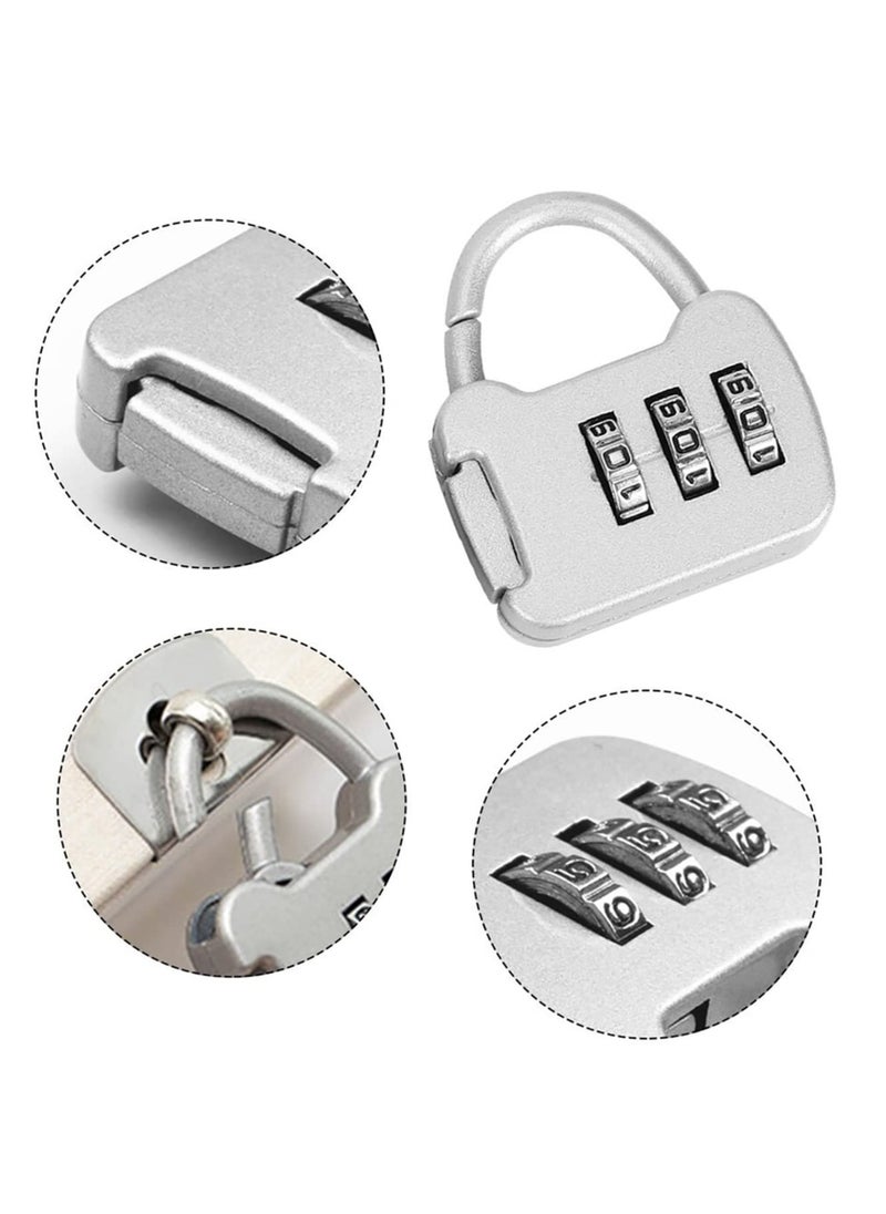 2 Pcs Padlocks & Hasps Travelling Bag Black Fuchsia 3 Digit Combined Combination Combination Padlocks Lock Padlock  - Image 4
