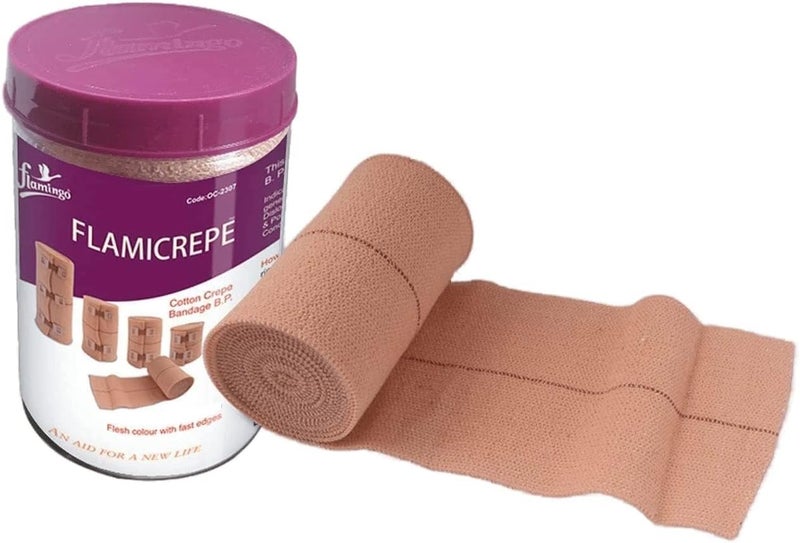 Flamingo Flamicrepe Cotton Crepe Bandage B.P. - 4m x 10cm - Image 1