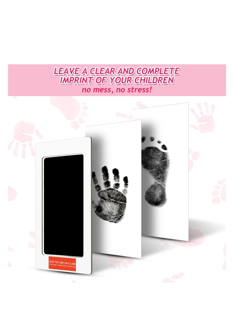 SYOSI Clean Touch Ink Pad, Newborn Baby Handprint and Footprint Pet Paw Print Kit, Inkless Infant Hand and Foot Stamp, Family Souvenir, Pet Paw Recorder, Creative Present, Safe and Reliable (Black)  - Image 4
