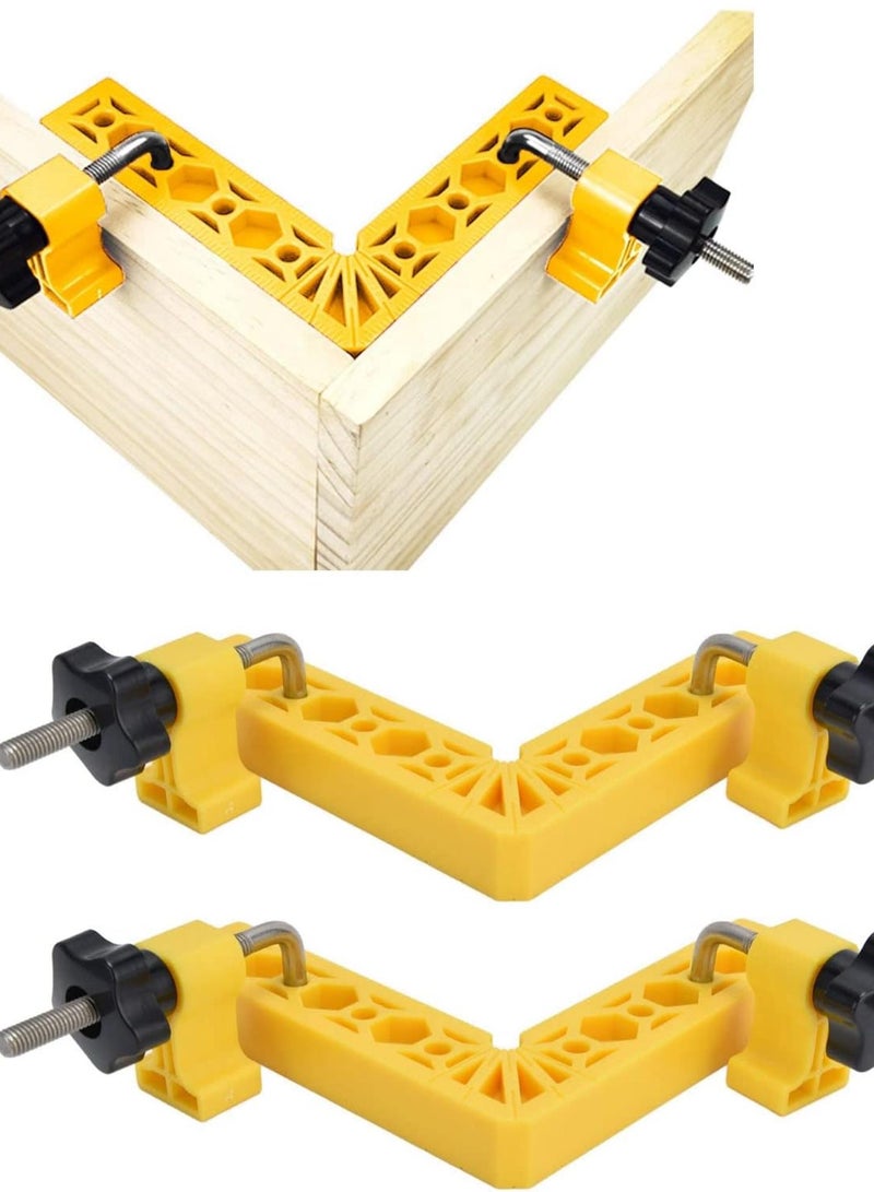 GGOOT Clamps for Woodworking Set, Right Angle Clamp ABS and Fiber Engineering Plastics for Cabinets Making for Hardware Parts for Hand Operated Tools(Yellow)  - Image 4