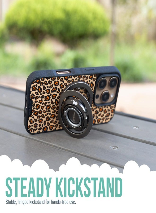 Smartish® MagSafe Suction Mount - WallFlower - 3 in 1 Reversible Magnetic Phone Grip Finger Loop, Suction Mount, Kickstand w/Universal MagSafe Adapter Kit for Apple iPhone - Black Tie Affair - Image 4