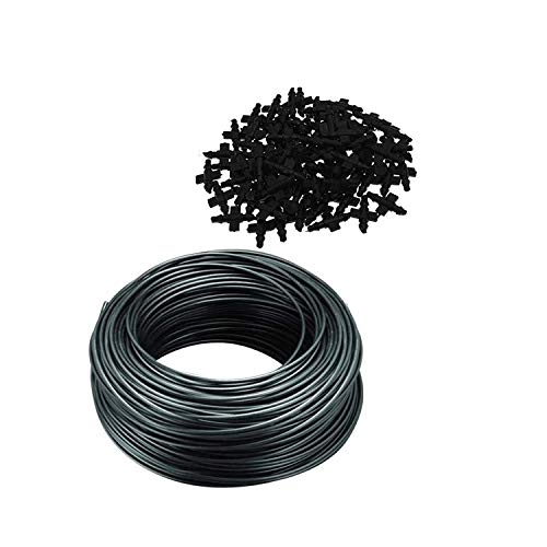 Ascension Agro Drip Irrigation Garden Watering Plants Feeder Line Pipe 4mm with Main Supply Pin Connectors for Drip Irrigation - Image 1