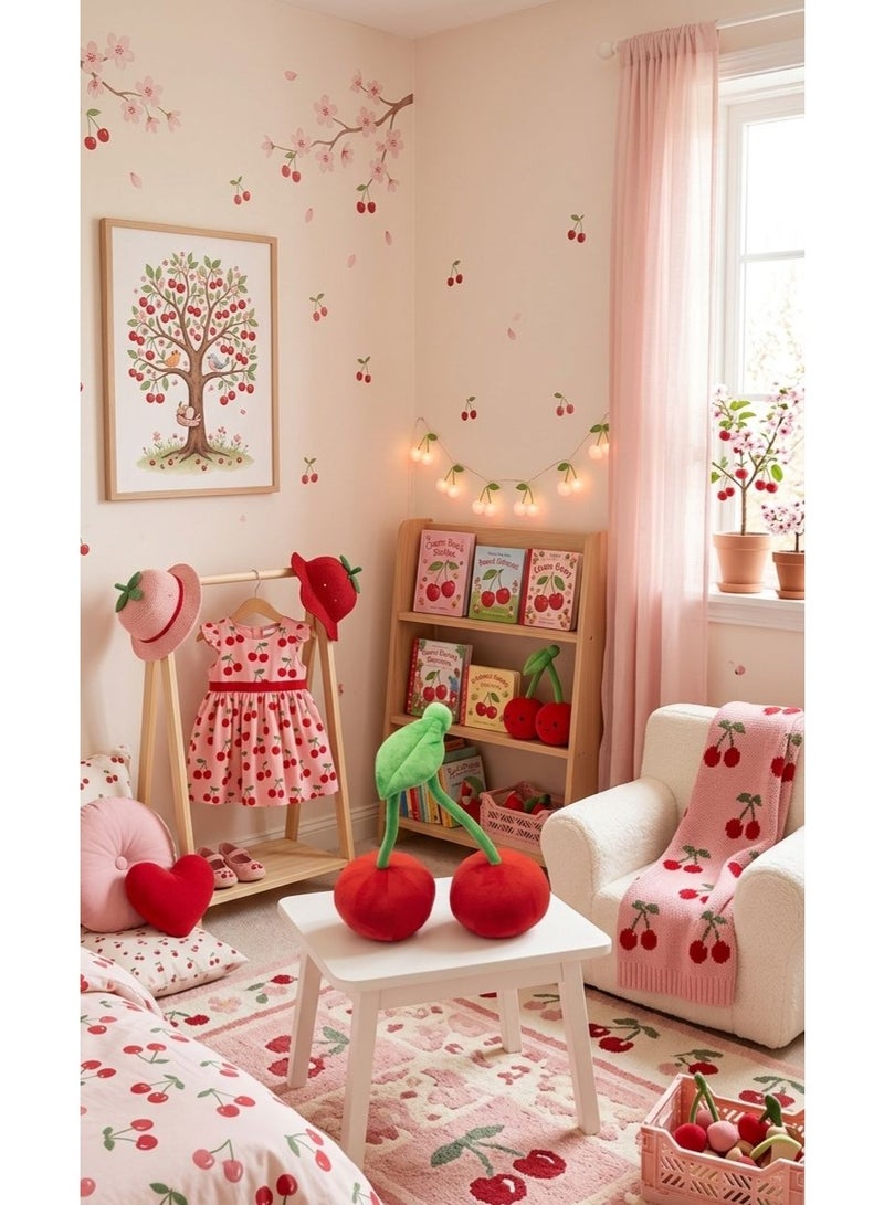 Cushion cherry with a bright, cheerful design made from soft premium cotton, offering a gentle, breathable texture that stays comfortable on kids’ sensitive skin. It features high‑quality anti‑allergic filling that provides safe, cozy support during rest, reading, or playtime. With durable stitching and vibrant cherry colors, it adds a sweet, playful decorative touch to nurseries, bedrooms, and play areas - Image 3