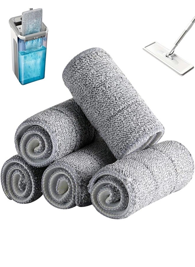 Monda 5-Piece Set of Flat Mop Head Replacement, Mop Cloth Replacement, Wet and Dry Household Cleaning Mop, Cotton Replacement (35cm*12cm)  - Image 1