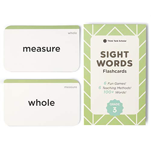 Think Tank Scholar AwardWinning 3rd Grade Sight Words Flash Cards 100 Dolch Fry HighFrequency Words Build Reading Fluency Vocabulary Ages 710 Homeschool Classroom - Image 1