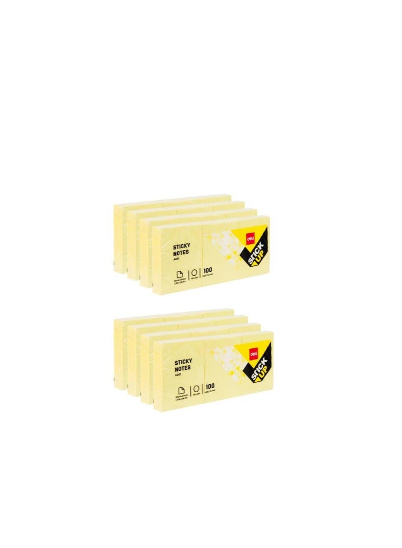 Deli 24 وسادة، 2400 ورقة إجمالية، 38 مم × 51 مم، ملاحظات لاصقة لتدوين الملاحظات، قوائم المهام والتذكيرات - Image 1