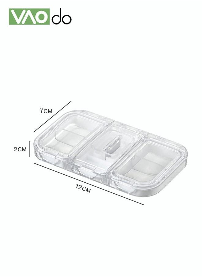 VAOdo Portable Pill Box Sealed Moisture-Proof Can be Divided with Medicine Cutter  - Image 2