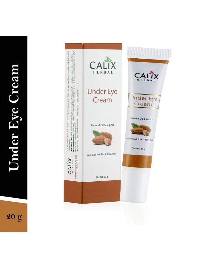 Calix Herbal Pure Organic & Ayurvedic Under Eye Cream To Reduce Dark Circles Puffiness Wrinkles And Bags With Almond Oil & Jaiphal Suitable For All Types Of Skin (20 Gm) - Image 2