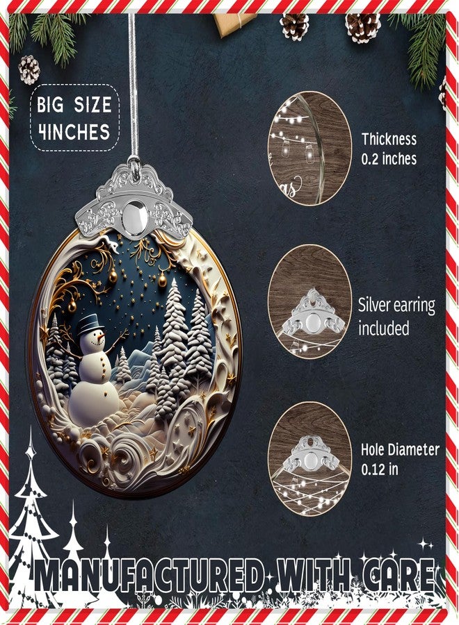 Sensemory Christmas Ornaments 2024, Snowman, Unique Christmas Ornaments 4 Inch Acrylic Ornament Art, Holiday Decoration, Car Interiors Decors, 2024 Christmas Ornament - Image 5