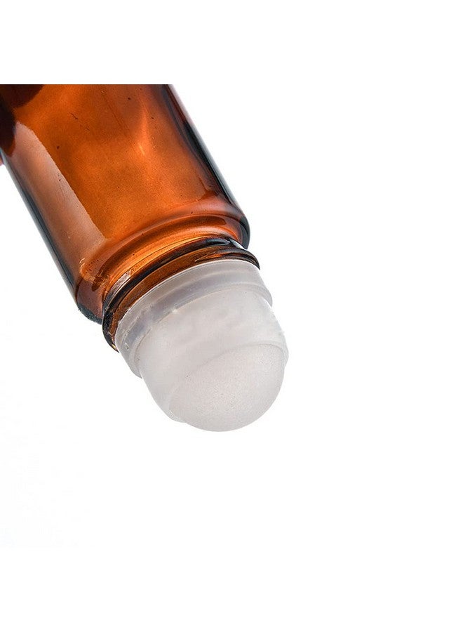 Wresty 1.7 Oz 50Ml Glass Roll On Bottles Empty Deodorant Bottles Leakproof Diy Deodorant Container Amber Glass Roller Bottles For Essential Oils Perfume Cosmetics Sunscreen Moisturizer - Image 4
