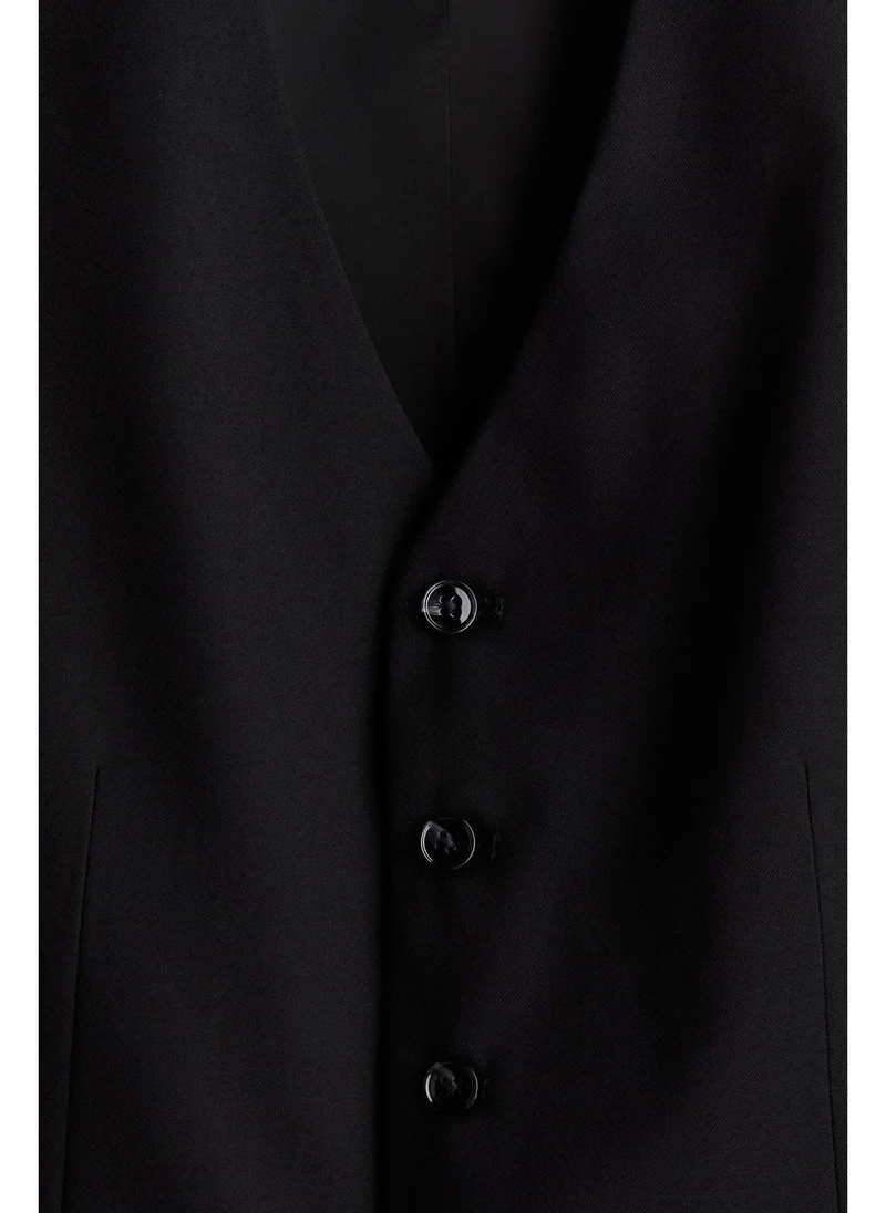 H&M Black Dark Slim Fit Suit waistcoat for Men | Best Price UAE