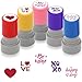 HEYTIMI 5 Pcs Valentine Day Stamps for Kids Arts and Crafts SelfInking Stampers Set with AssortedWord for Classroom Exchange Valentine Gift Holiday Party Favors Goody Bag Fillers - Image 2