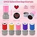 HEYTIMI 5 Pcs Valentine Day Stamps for Kids Arts and Crafts SelfInking Stampers Set with AssortedWord for Classroom Exchange Valentine Gift Holiday Party Favors Goody Bag Fillers - Image 4