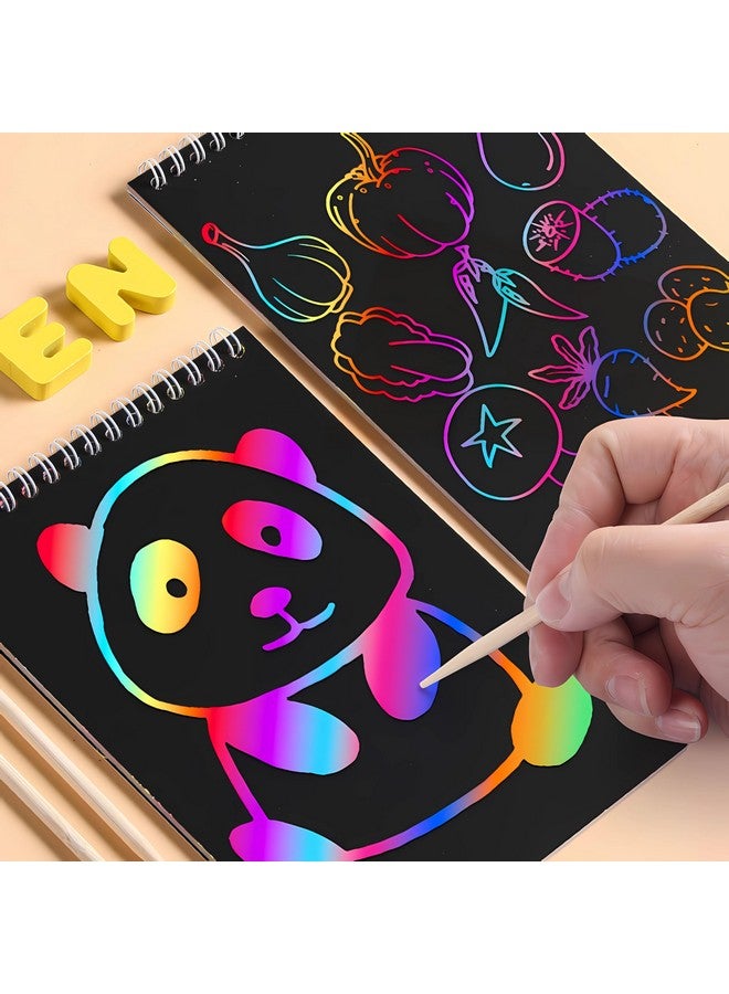 سيلي مي دفاتر خدش سحرية مكونة من 10 قطع للأطفال - هدايا إرجاع لحفلات أعياد الميلاد للأطفال - أوراق خدش - هدية إرجاع لأعياد ميلاد الأطفال من سن 6 إلى 10 سنوات و6 إلى 12 سنة - مجموعة رسم سحرية - دفتر ملاحظات خدش - Image 4