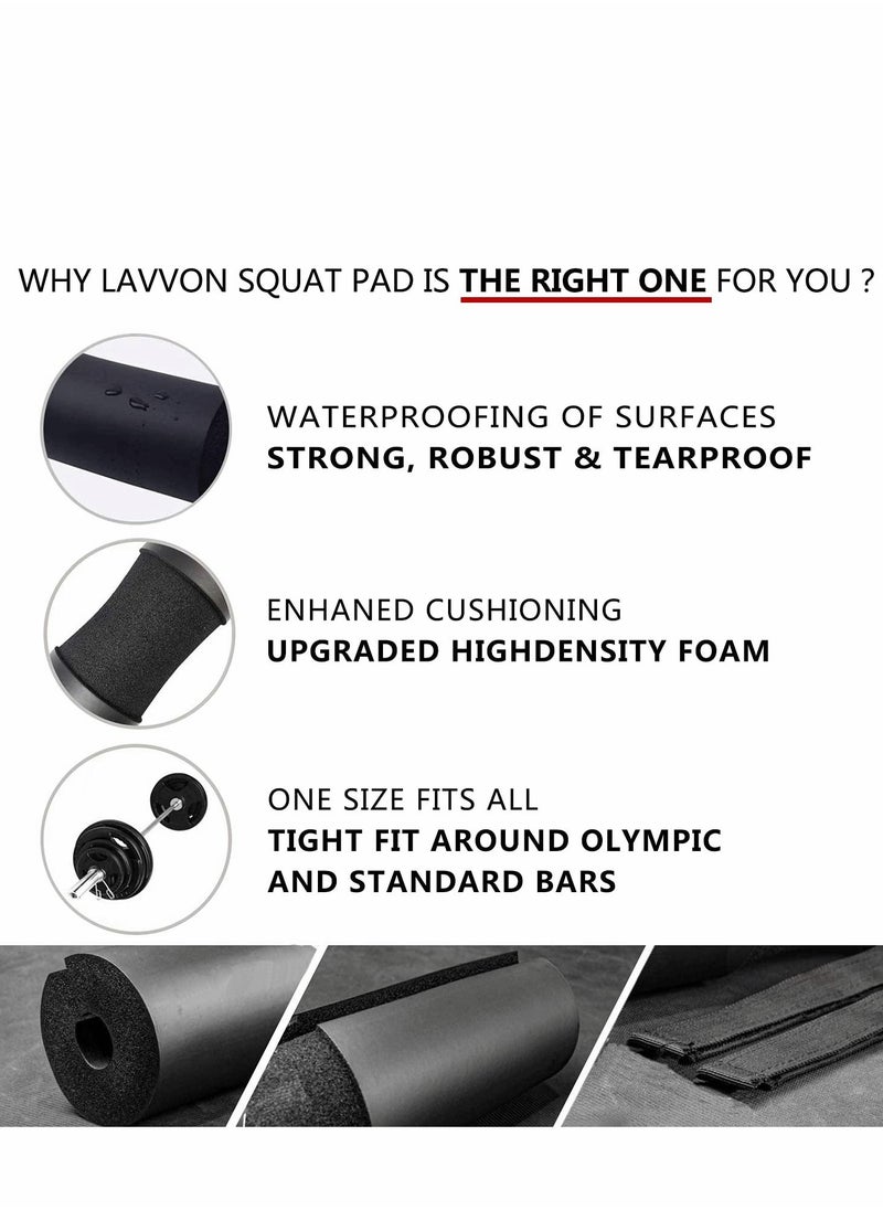 Excefore - Barbell Pad Squat Pad, Foam for Squats Cushion, Lunges Bar Padding Hip Thrusts Standard Olympic Weight Provides Cushion to Neck and Shoulders While Training - Image 1