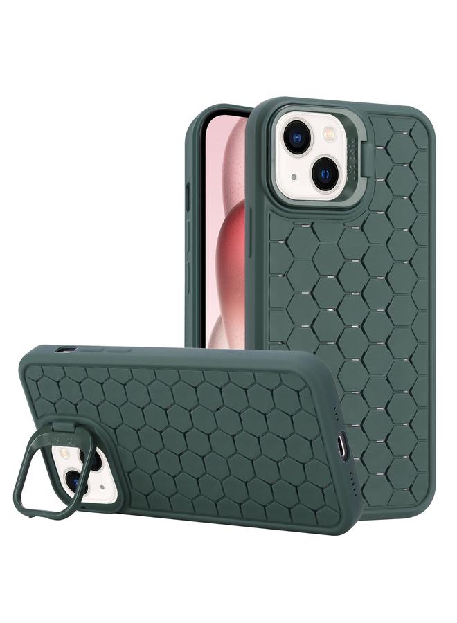 S-TOP Case For iPhone 15 Plus Honeycomb Radiating Lens Holder TPU Phone Case - Image 1