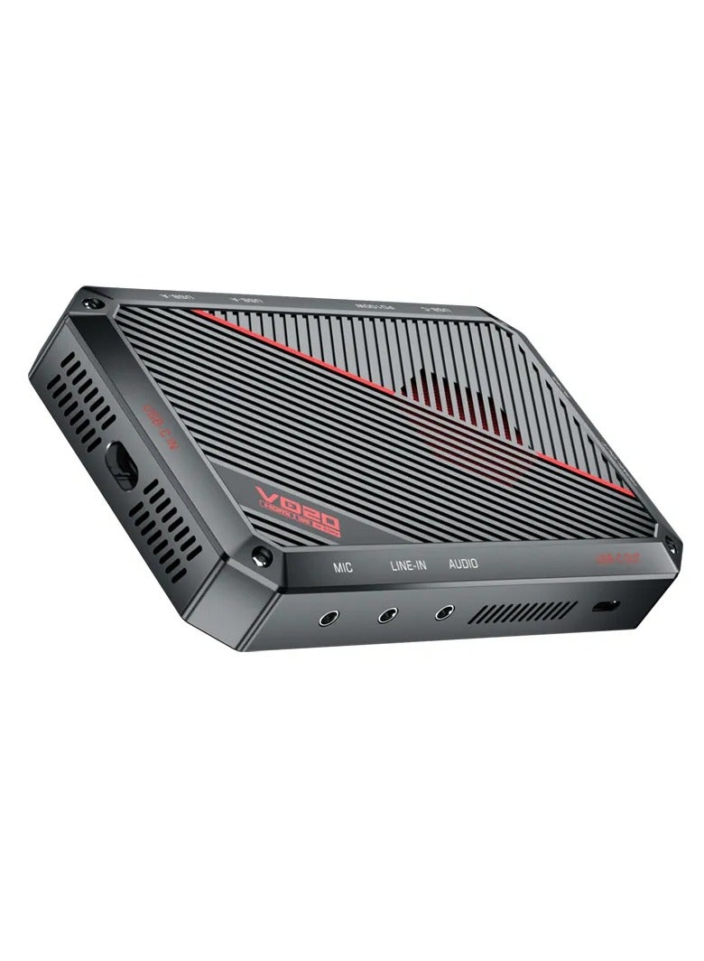 piva PIVA VD20 Streaming Adapter Video Capture Card offers a comprehensive solution with 4K/60Hz quality, supporting up to 240Hz refresh rate and a 1000Mbps Gigabit Ethernet port to ensure stable connection during streaming. It also provides 5Gbps data transfer speed via the USB 3.2 port, making it ideal for storing heavy data or transferring content smoothly.  - Image 1