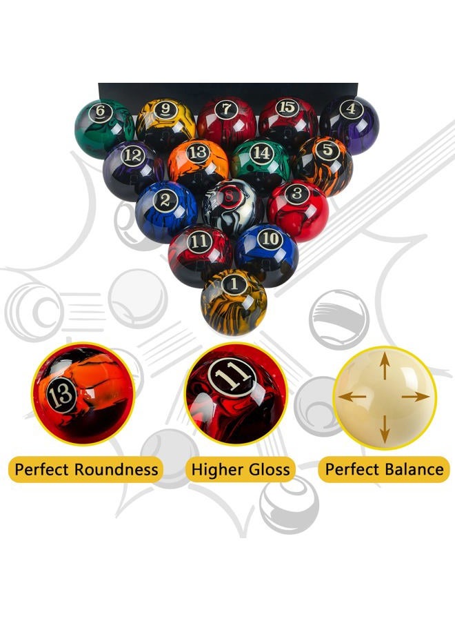 Billmart Premium Billiard Balls Pool Table Accessories 2-1/4" Regulation Size 16 Pool Balls Billiard Set - Image 4