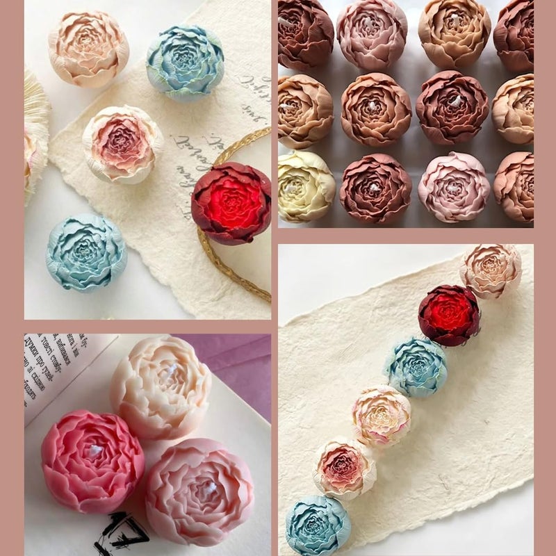 Skytail 3D Rose Flower Silicone Candle Mould For Making Scented Candle Waxmelts Aromatherapy Clay Craft Soap Bath Bomb Resin Casting Home Decoration Chocolate Baking Cakes Candy Muffin Cupcake Dessert Mold - Image 4