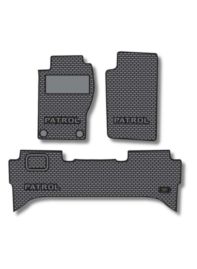  م م ذ ح م ش ﻦﻔﻳرد بطانات سجادات أرضية مطاطية داخلية لسيارة باترول Y61 - Image 1