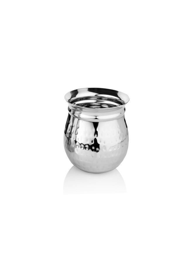 Embassy Stainless Steel Hammered Madrasi Handi/Cooking Pot | 500 ml | Size 1 | Induction Friendly | Hammertone Finish |Ideal for Cooking Biryani, Curries, Stews, and More. - Image 1