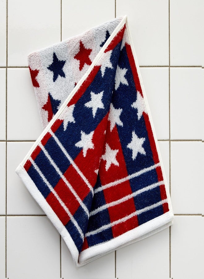 SKL Home Patriotic 4th of July Red White and Stars Hand Towel Set, 2 Count - Image 2