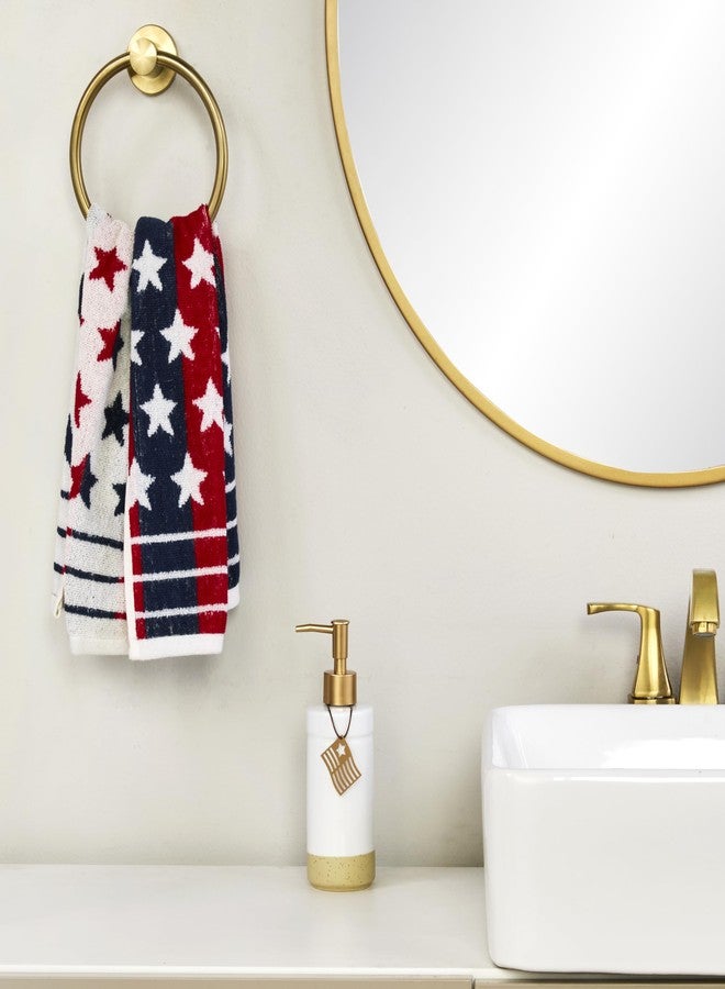 SKL Home Patriotic 4th of July Red White and Stars Hand Towel Set, 2 Count - Image 4