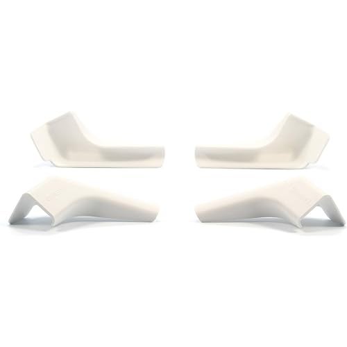 Camco White Wide Gutter Spout - Helps Reduce Dirt and Black Streaks on Your RV | Easily Installs on RV With or Without Spouts| Extends Over 3" | Durable Design 4 Pack - (42462) - Image 1