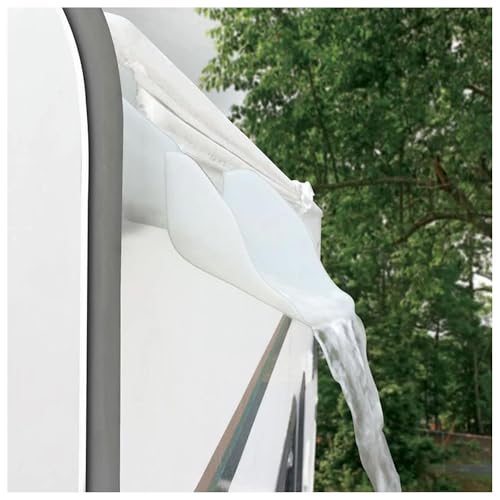 Camco White Wide Gutter Spout - Helps Reduce Dirt and Black Streaks on Your RV | Easily Installs on RV With or Without Spouts| Extends Over 3" | Durable Design 4 Pack - (42462) - Image 5