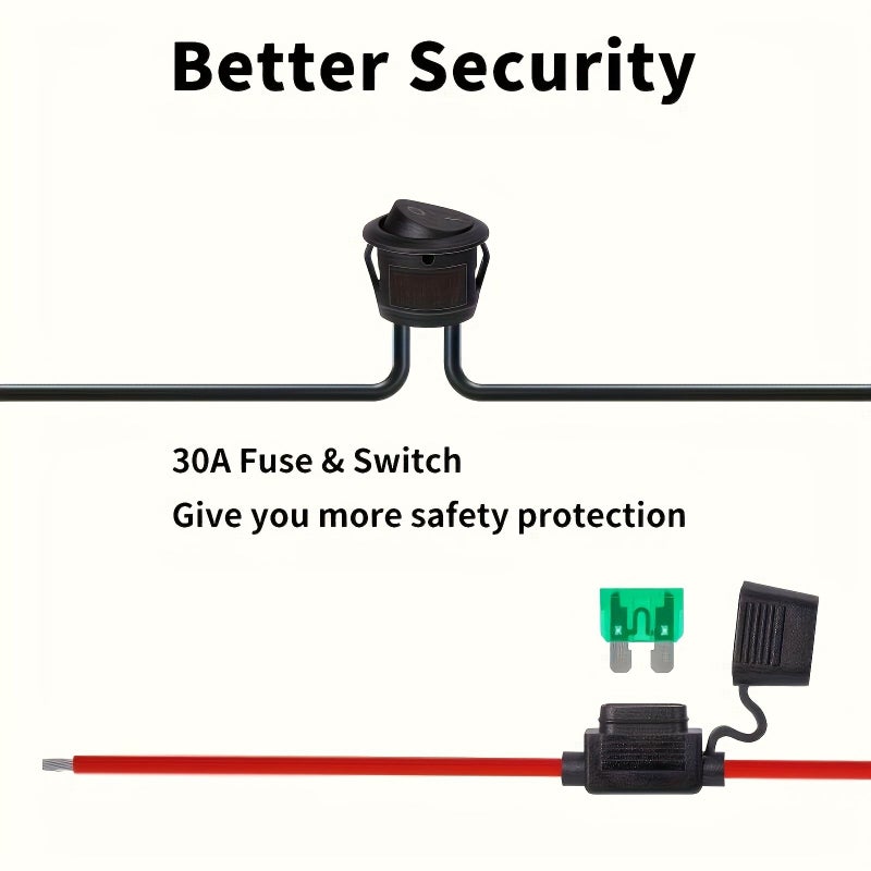 2 Pcs Adapter Compatible With 18v Battery Conversion Kit With Fuse And Switch Wire Terminals No Battery Included - Image 1