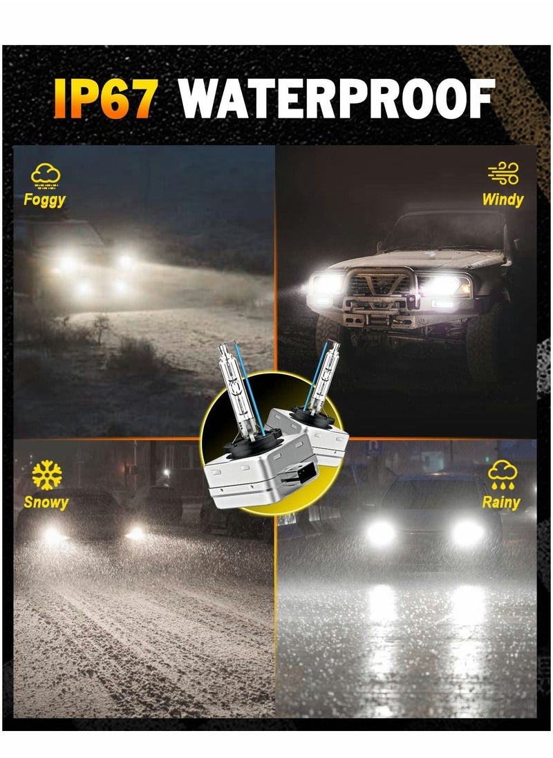 Generic HID Headlight Bulb, D3S 500% Brightness 16000LM, 6000K White, OEM Xenon Replacement Bulbs Plug and Play 66340 42403 42302（2 PCS）  - Image 3